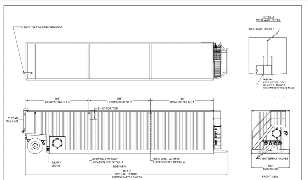 Refurbished Weir Frac Tank