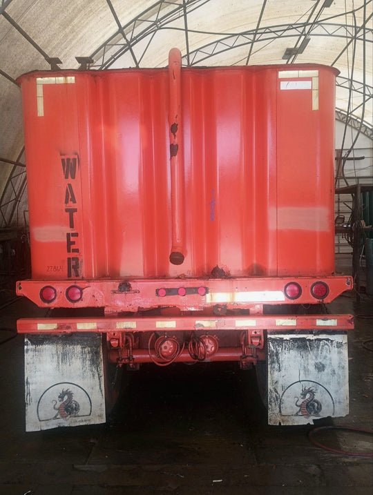 Dragon Flat Roof Frac Tank with External Manifold *RED* (21,000 gal.) (27864)