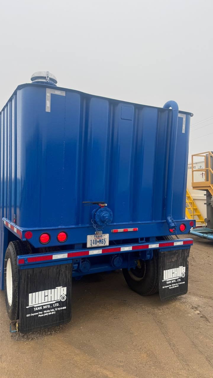 REFURBISHED Dragon Flat Roof Frac Tank with External Manifold *BLUE*  (21,000 gal.)