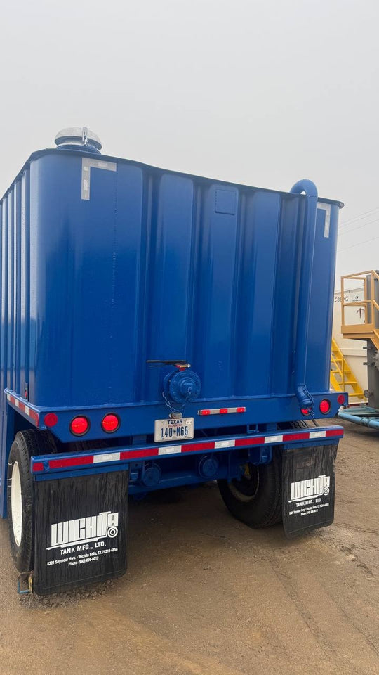 REFURBISHED Dragon Flat Roof Frac Tank with External Manifold *BLUE*  (21,000 gal.)