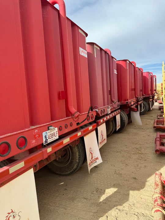 Dragon Flat Roof Frac Tank with Internal Manifold *RED* (21,000 gal.) (FM561)