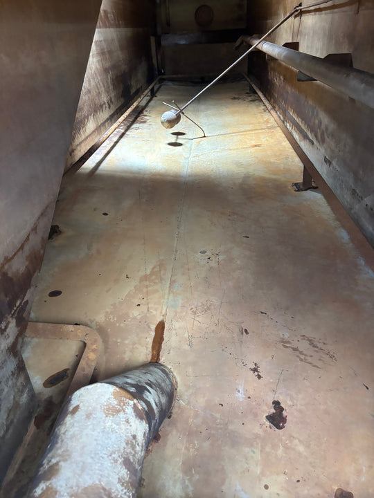 Cleaned interior of side stair frac tank #C650