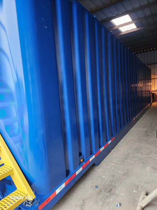 REFURBISHED Dragon Flat Roof Frac Tank with External Manifold *BLUE*  (21,000 gal.)